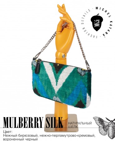 Клатч-конверт-косметичка из Шелка Женский CAERULEUM OCULUM!_Thiny/S